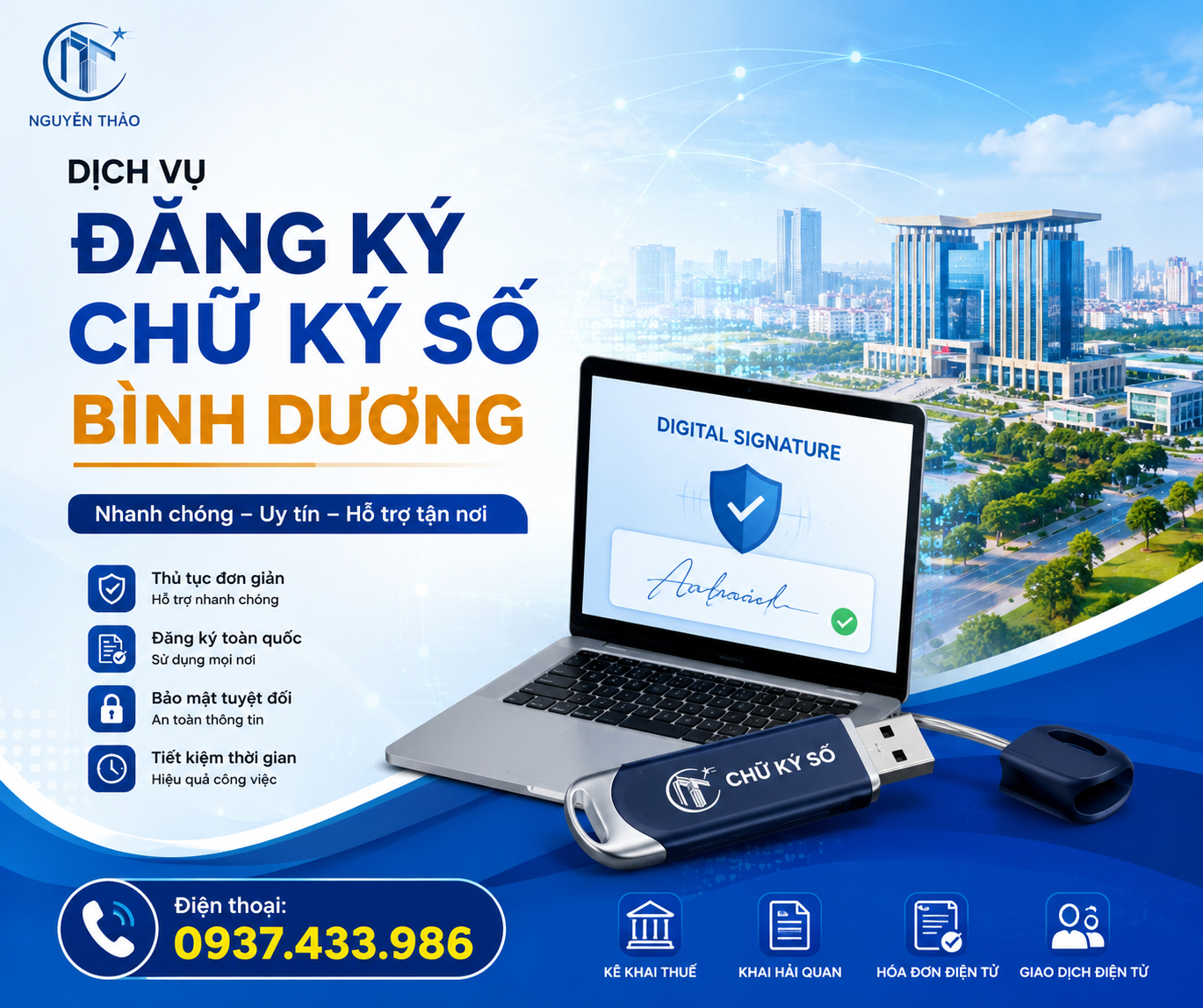 Dịch vụ đăng ký chữ ký số Bình Dương