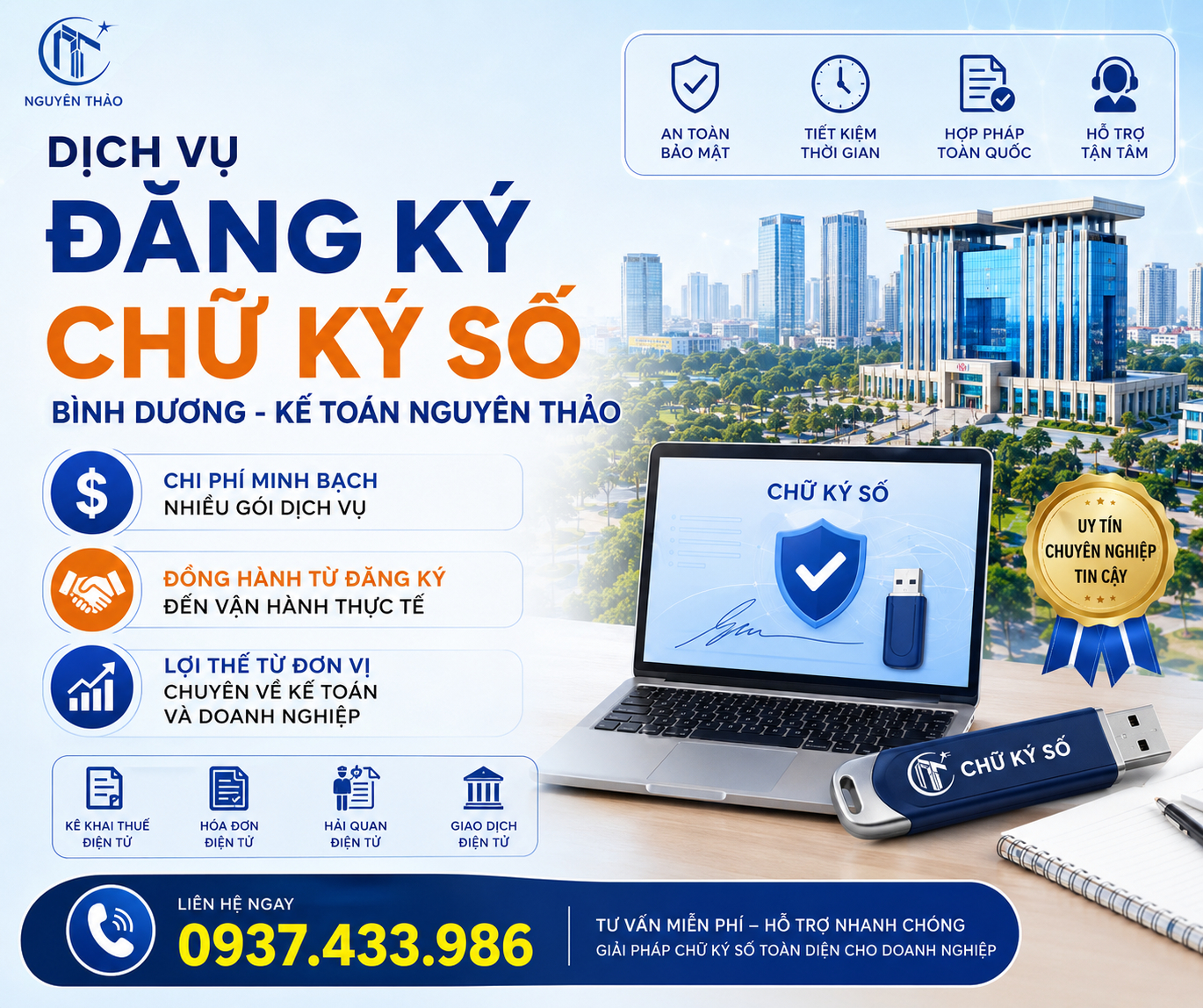 Dịch vụ đăng ký chữ ký số Bình Dương